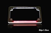 ENTOURAGE DE PLAQUE - CUSTOM DYNAMICS - FORMAT US - DUAL LED - CHROME