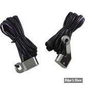 2 - CLIGNOS DRAG SPECIALTIES - LED Handlebar Marker Lights - TOURING 09/16 / SOFTAIL 15/23 - CORPS : CHROME / CABOCHON : TRANSPARENT - L22-0232DCE 