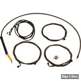 + 0" / + 0cm - KIT CABLES ET DURITE DE FREIN DE GUIDON RALLONGES - TOURING FLHX/FLHXSE/FLTRXSE 23UP - LA CHOPPERS - INOX / MIDNIGHT - BRANCHEMENT RAPIDE - LA-8059KT3-08M