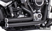 - ECHAPPEMENT - FREEDOM PERFORMANCE - SOFTAIL M8 - INDEPENDANT / SHORTY - NOIR / EMBOUTS  : CHROME 