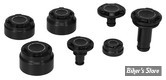 - CACHES AXE DE ROUE ARRIÈRE & AVANT / BRAS OSCILLANT / AMORTISSEUR - SOFTAIL M8 FXLRS / FXRST 2020UP - RICK'S MOTORCYCLES - JEU DE 7 PIÈCES - PREMIUM - NOIR - S8-3LR0500-0