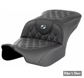 - SELLE SADDLEMAN - ROADSOFA - TOURING 2023UP - LS SEAT - NOIR / COUTURES : BLANCHE - 823-07-18206