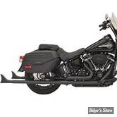 ECHAPPEMENT - BASSANI - SOFTAIL FLDE / FLHC 18UP - TRUE DUAL FISHTAIL MUFFLERS - LONGUEUR : 36" - NOIR - AVEC CHICANES - 1S96EB36