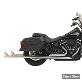 ECHAPPEMENT - BASSANI - SOFTAIL FLDE / FLHC 18UP - TRUE DUAL FISHTAIL MUFFLERS - LONGUEUR : 39" - CHROME - AVEC CHICANES - 1S96E-39