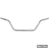 GUIDON DRAG BAR - DRAG SPECIALTIES - BUCKHORN - HAUTEUR : 17.15cm - LOW - AVEC EMPREINTES / TBW  - CHROME