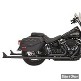 ECHAPPEMENT - BASSANI - SOFTAIL FLDE / FLHC 18UP - TRUE DUAL FISHTAIL MUFFLERS - LONGUEUR : 39" - NOIR - AVEC CHICANES - 1S96EB39