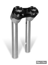 RISERS - HEINZ BIKES - CLUBSTYLE - POUR GUIDON DE 1" - PULLBACK - HAUTEUR : 20.50 cm / 8" - CORPS : ARGENT / PONTET : NOIR - HB-RPB1-8-SB