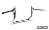 GUIDON - HAUTEUR : 25.40CM / 10" - ZARD - BULL HANDLEBAR - 32MM / 1"1/4 - FLHX / FLHT 2006/2026 - CHROME - ZHD116F100-C