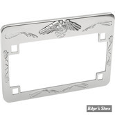 ENTOURAGE DE PLAQUE - FORMAT US 17.5CM X 10CM - EAGLE SPIRIT - CHROME - 86-42630 