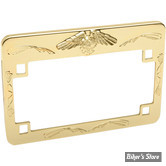 ENTOURAGE DE PLAQUE - FORMAT US 17.5CM X 10CM - EAGLE - DORE