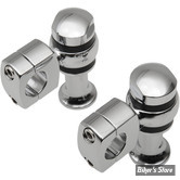 RISERS POST OFFSET RISERS - ACCUTRONIX DAWGBONE STYLE RISERS - HAUTEUR : 2" - CHROME