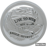 - BOUCHON TYPE OEM - 83/95 - "LIVE TO RIDE" - CHROME - VENTILE