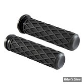 POIGNEES - ARLEN NESS - DIAMOND GRIPS - CAOUTCHOUC : NOIR / EMBOUTS : NOIR - TIRAGE ELECTRONIQUE - 500-007