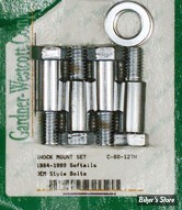 FIXATION D' AMORTISSEURS SOFTAIL 84/99 - OEM 4074 / A / 6724 - GARDNER WESCOTT - CHROME - (NEUF: NI REPRIS, NI ECHANGEE)