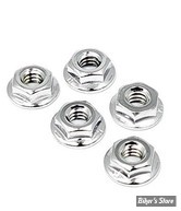 VISSERIE D'ECHAPPEMENT - 84UP - OEM 7593 - GARDNER WESCOTT - FLANGE NUT - CHROME - LES 5 PIECES