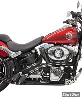 ECHAPPEMENT BASSANI - RADIAL SWEEPERS - SOFTAIL 86/17 / DYNA 91/17 - CHROME AVEC PARE CHALEURS NOIRS ET PERCES