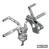 - COMMANDES AVANCEES - SOFTAIL 07/17  - RICK'S - BILLET ALUMINIUM - LONGUEUR :+ 4" -  REPOSES PIEDS : AK4.7 - GROOVED - POLI - 50-2007000-1