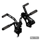 - COMMANDES AVANCEES - SOFTAIL 07/17  - RICK'S - BILLET ALUMINIUM - LONGUEUR :+ 4" -  REPOSES PIEDS : AK4.7 - GROOVED - NOIR - 50-2007004-3