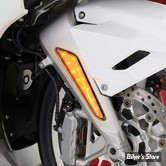 KIT FEUX DE POSITION DE FOURCHE - SHOW CHROME / BIG BIKE PARTS - HONDA GOLDWING 1800 - AMBER LED MARKER LIGHT SET / CABOCHON : ORANGE  - 52-952A