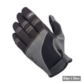 GANTS - BILTWELL -  MOTO GLOVES - GRIS/NOIR - TAILLE : S