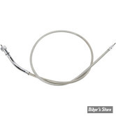 16MM / 5/8"-18 - CABLE DE COMPTEUR DE ROUE AVANT - BAGUE SUR COMPTEUR 16-1 / 5/8"-18 - LONGUEUR : 41.5" - OEM 67063-89 / 67060-96 / 67054-98 - DRAG SPECIALTIES - INOX - 5391200B
