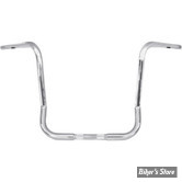 - GUIDON APEHANGER - GUIDON WILD 1 - CHUBBY BAGGER APE - HAUTEUR : 14 - FINITION : CHROME