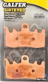 - PLAQUETTES AVANT- SPORTSTER RH - OEM 41300227 / INDIAN 2208372 - SPORTSTER 21UP / INDIAN CHALLENGER / FTR 2020UP - GALFER - METAL FRITTE - FD475G1370