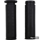 Poignees Avon caoutchouc - Old School Rubber Grips Waffle - Tirage electronique - NOIR - 955945 / WAF-87-FLY