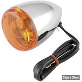 ECLATE K - PIECE N° 07 - CLIGNOTANT K&S TECHNOLOGIES - AMPOULE SIMPLE FILAMENT - CORPS : CHROME / CABOCHON : ORANGE - (NEUF: NI REPRIS, NI ECHANGEE)