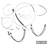 +15" / +17" - KIT CABLES ET DURITE DE FREIN DE GUIDON RALLONGES - SOFTAIL M8 18/20 - MAGNUM DESIGNER SERIE - STERLING CHROMITE II - 387942