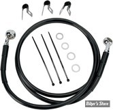 DURITE DE FREIN AVANT - SOFTAIL FLSTC / FLSTF 00/07 - LONGUEUR : +8 " (132.50CM / 52" 1/4) - OEM 46011-01 - INOX / NOIR