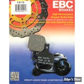 - PLAQUETTES DE FREIN - ETRIER HARISSON BILLET - 6 PISTONS MINI 6 - EBC - ORGANIQUE - FA175 - LA PAIRE