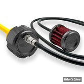 BOUCHON DE RÉSERVOIR D'HUILE VENTILÉ - TOURING 2017UP - FIGURATI DESIGN - JAUGE D'HUILE MAGNETIQUE VENTILEE - FINITION : NOIR CRÊNELÉ - FDP01-VM8-KN-BLK