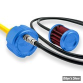 BOUCHON DE RÉSERVOIR D'HUILE VENTILÉ - TOURING 2017UP - FIGURATI DESIGN - JAUGE D'HUILE MAGNETIQUE VENTILEE - FINITION : BLEU CRÊNELÉ - FDP01-VM8-KN-B