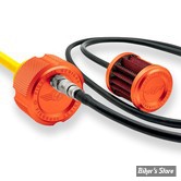 BOUCHON DE RÉSERVOIR D'HUILE VENTILÉ - TOURING 2017UP - FIGURATI DESIGN - JAUGE D'HUILE MAGNETIQUE VENTILEE - FINITION : ORANGE CRÊNELÉ - FDP01-VM8-KN-O