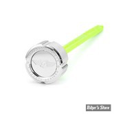 BOUCHON / JAUGE DE NIVEAU D'HUILE - OEM 0000000 - INDIAN CHALLENGER 20/24 - FIGURATI DESIGN - JAUGES D'HUILE FIGURATI DESIGNS EN INOX - FINITION : ARGENT CRÊNELÉ - FD01-MAGDSPP-KN-SS