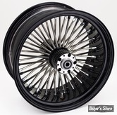 - 18 X 8.50 - ROUE ARRIÈRE 50 RAYONS - FAT DADDY - DIAMETRE AXE DE ROUE : 3/4" / 19mm - Right Wright Wheels Fat Daddy -  MOYEU : NOIR / JANTE : NOIR / RAYONS : INOX POLI