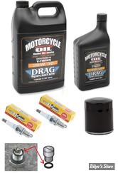 KIT HUILE MINÉRALE - KIT VIDANGES V-ROD - AVEC BOUGIES NGK + FILTRE A HUILE NOIR