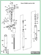  ECLATE N - PIECE N° 00 - ECLATE DES PIECES DE FOURCHE - TOURING 1984UP