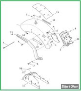  ECLATE O - PIECE N° 00 - ECLATE DES PIECES DE GARDE BOUE ARRIERE - SOFTAIL SLIM FLS 2012/2017