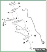  ECLATE A1 - PIECE N° 00 - ECLATE DES PIECES DE CONSOLE - SOFTAIL M8 FLSB 2018UP