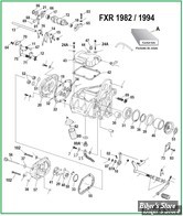  DOC A - Eclate des pieces de carter de Boite de Vitesses - FXR 1982 / 1994