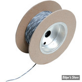 FIL ELECTRIQUE 0.80MM / 18-GAUGE - NAMZ - COULEUR : GRIS / BLANC - 100 FOOT - LES 30 METRES