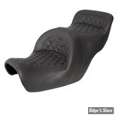 SELLE DUO SADDLEMEN - HONDA GOLDWING GL1500 - GL1500 ROADSOFA LS ™ SEAT - SANS DOSSIER CONDUCTEUR - NOIR / Black Lattice Stitched - H88-07-182