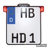 GERMANY - SUPPORT DE PLAQUE D'IMMATRICULATION - HEINZ BIKE - SLIP-INN À LED 2 FONCTIONS + PLAQUE - FORMAT : 180 X 200 MM - NOIR - HBKZ2.0-MB-RL