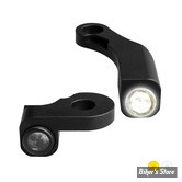 2 - CLIGNOS HEINZ BIKES - NANO SERIES LED TURN SIGNALS  - TOURING 21UP EMB. HYDR - 2 FONCTIONS - CORPS NOIR / CABOCHON FUME - HBTSN-FLH21-PL