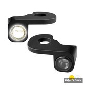 2 - CLIGNOS HEINZ BIKES - NANO SERIES LED TURN SIGNALS  - SOFTAIL BREAKOUT 13/17 - 2 FONCTIONS - CORPS NOIR / CABOCHON FUMÉ - HBTSN-FXSB-HC-PL