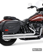 - ECHAPPEMENT - FREEDOM PERFORMANCE - SOFTAIL M8 - INDEPENDANT LG - CHROME / EMBOUTS  : CHROME  -