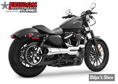 ECHAPPEMENT - FREEDOM PERFORMANCE - AMERICAN OUTLAW HIGH - 2EN1 - SPORTSTER 86/03 - CORPS : CHROME / SORTIE : CHROME - HD00299