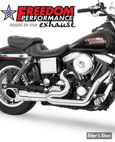 - ECHAPPEMENT FREEDOM PERFORMANCE - SHORTY - 2EN1 - DYNA 91/05 - TURNOUT - CHROME / CHROME - HD00534